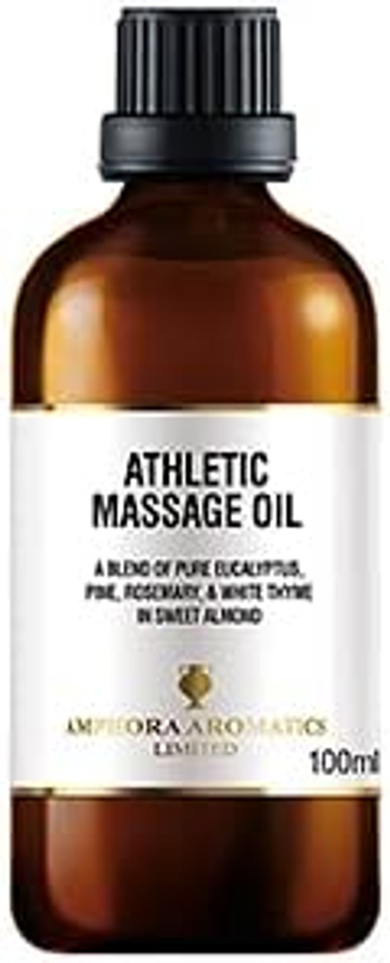 Amphora Aromatics Athletic Massage Oil 100ml - Glass