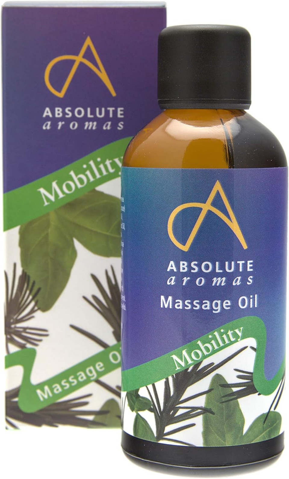 Absolute Aromas Mobility Bath & Massage Oil 100ml - Peppermint, Rosemary and Eucalyptus Pure Essential Oils in a Jojoba, Sweet Almond & Evening Primrose Base