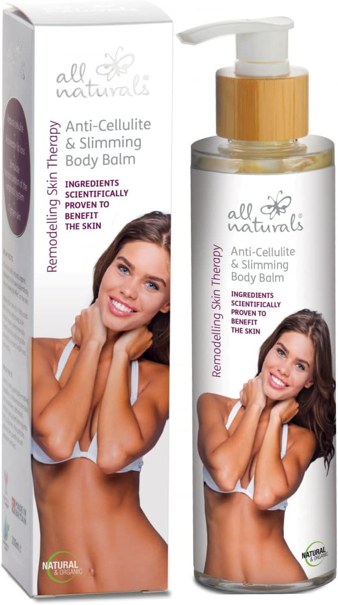 All Naturals, Anti-Cellulite Organic Body Balm. Intensive Body Shaper With With Caffeine, Microalgea, Andiroba Oil, 200 Ml