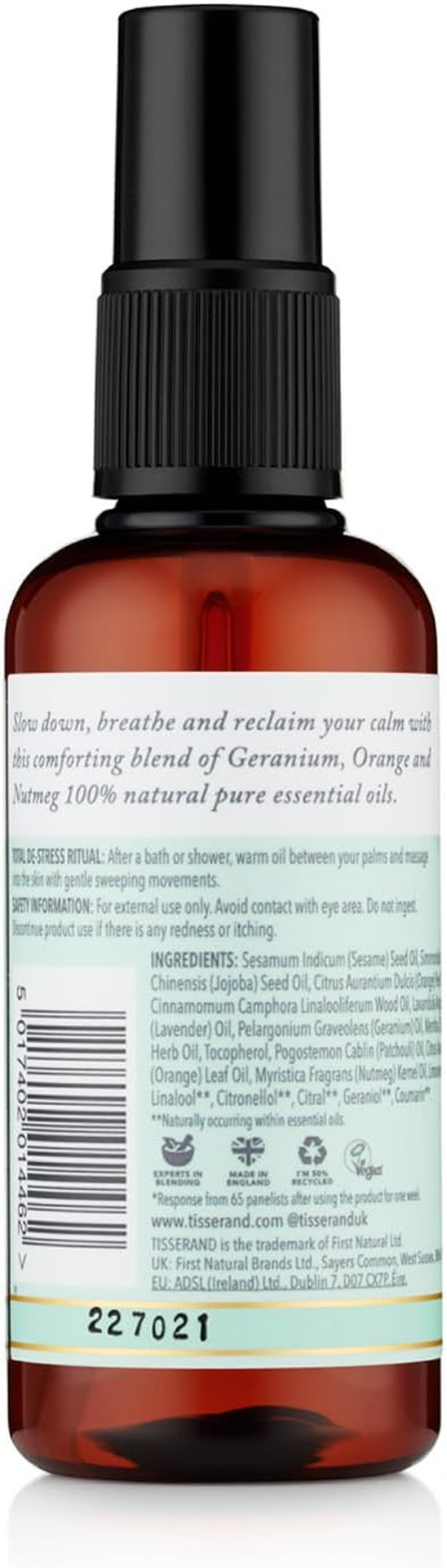 Tisserand Aromatherapy - Muscle Ease Massage & Body Oil - Ginger, Lemongrass, Rosemary - 100% Pure Essential Oil Blend - 100ml