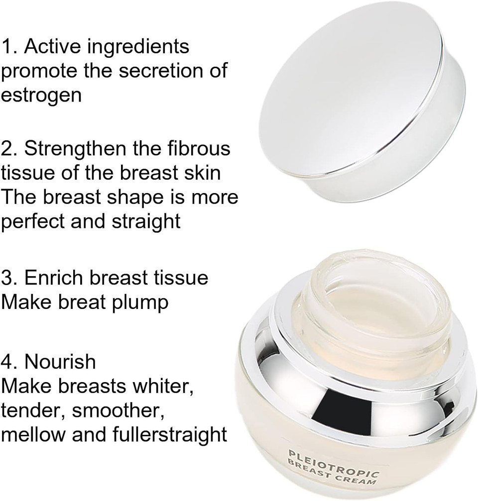 Breast Massage Cream, Portable Nourishing Chest Care Breast Firming Lifting Enlargement Cream For Women Big Bust Body 0.7Oz
