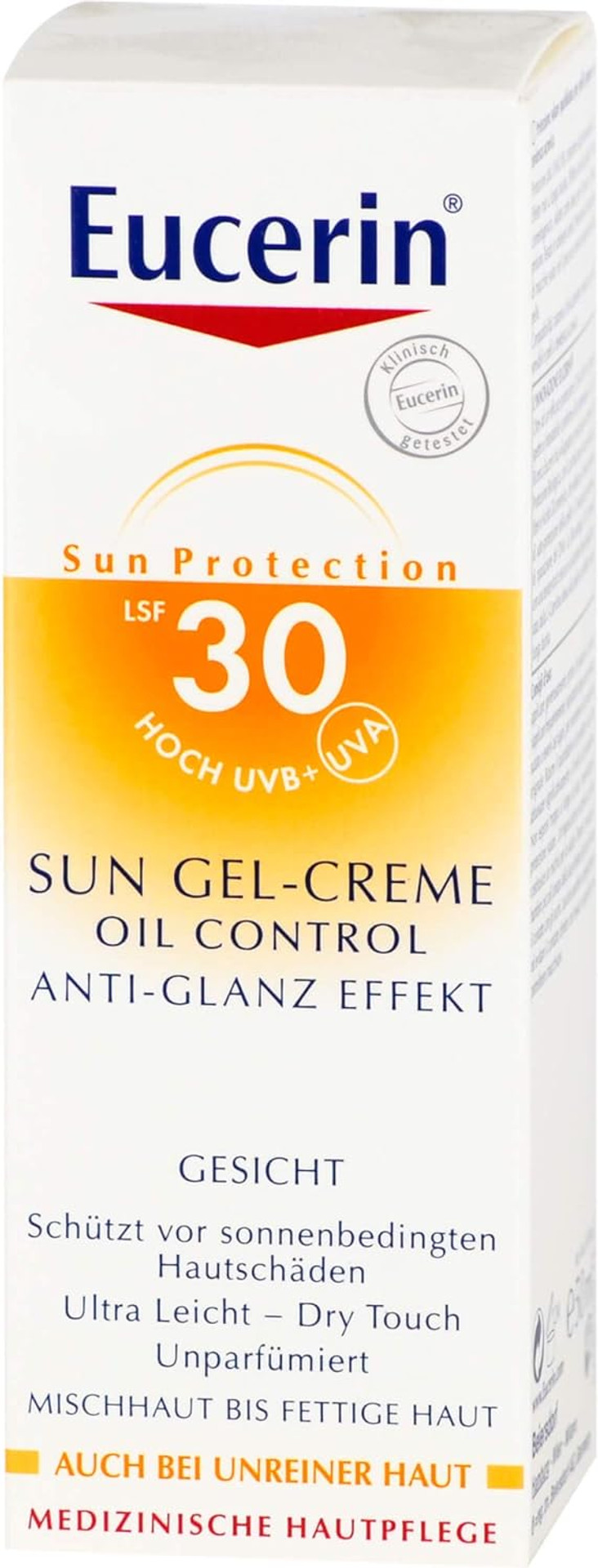 Eucerin Oil Control Face Sun Gel-Creme Lsf 30, 50 Ml Cream