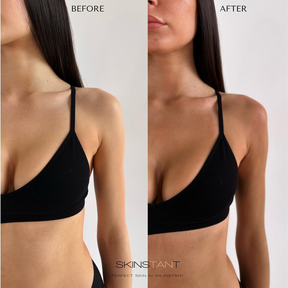 Rose & Caramel Skinstant Instant Tanning Spray, Bronzed, Wash Off, Hydrating One Day Tan