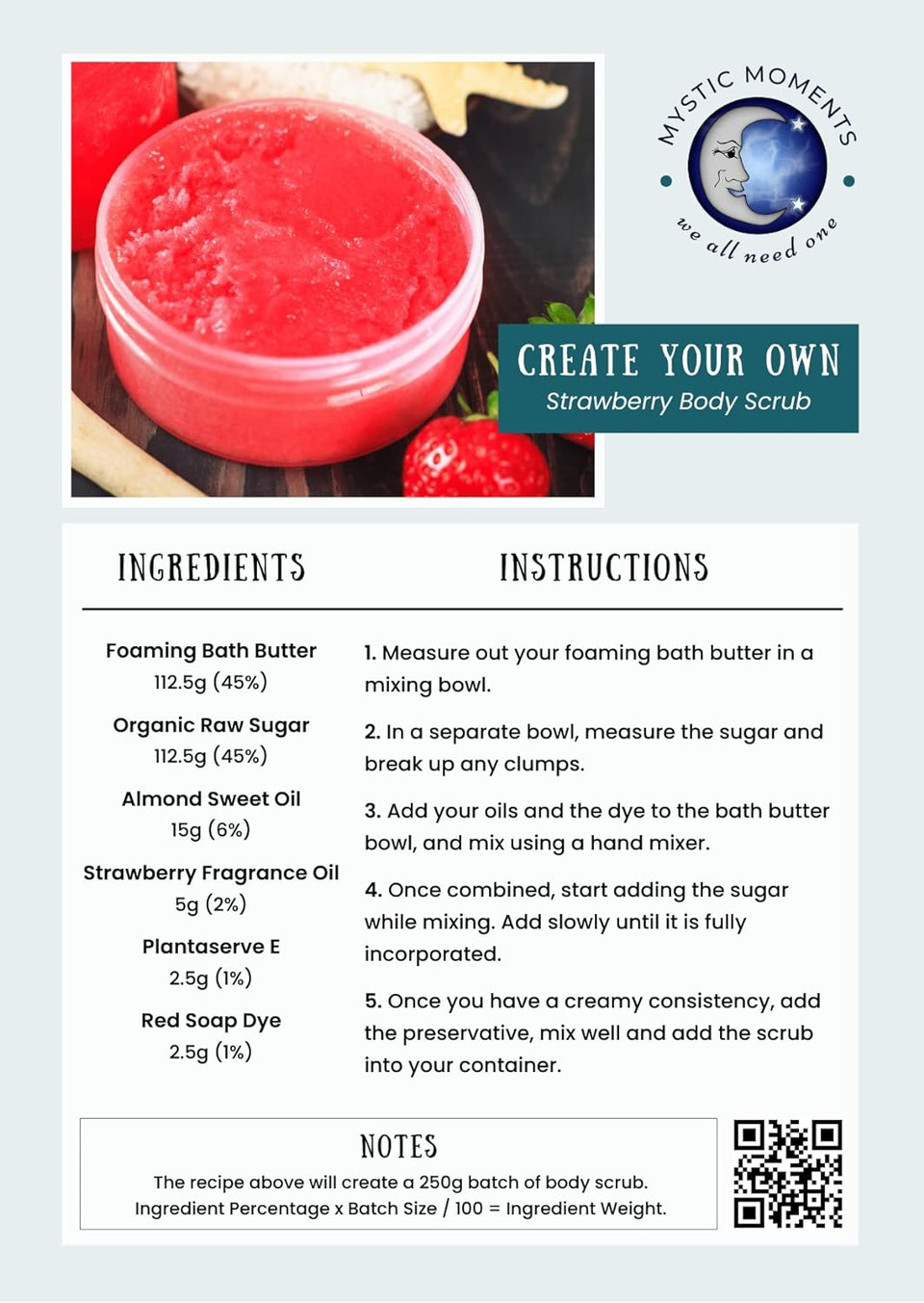 Mystic Moments | Create Your Own  Strawberry Body Scrub