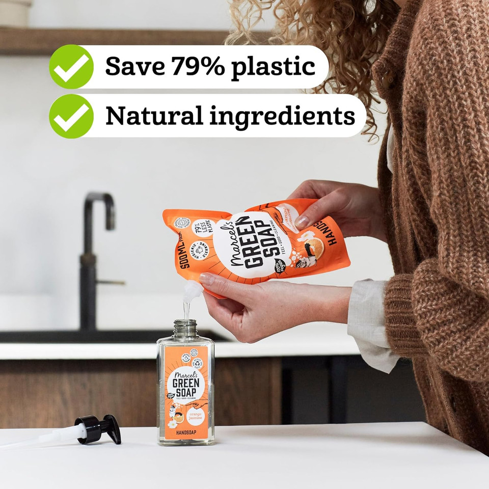 Marcel'S Green Soap - Hand Soap Refill Tonka & Muguet - Handwash Dispenser Refill - 100% Eco Friendly - 100% Vegan - 97% Biodegradable - 500 Ml
Color: Tonka & Muguet
Size: 500 Ml (Pack Of 1)