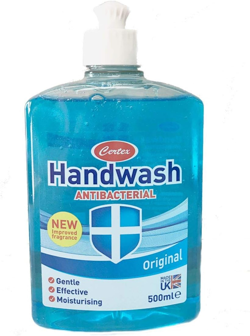 Certex Antibacterial Hand Wash 2 x 500ml Original and Tea Tree & Aloe Vera. Anti Bac Made in the UK for Clean Hands