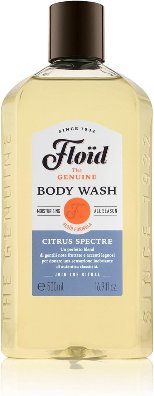 Floid Citrus Spectre Body Wash (500ml), Men's Body Wash Cleanses, Moisturises, and Purifies Skin without Drying it Out, Nourishing Skin Care with a Warm and Relaxing Scent