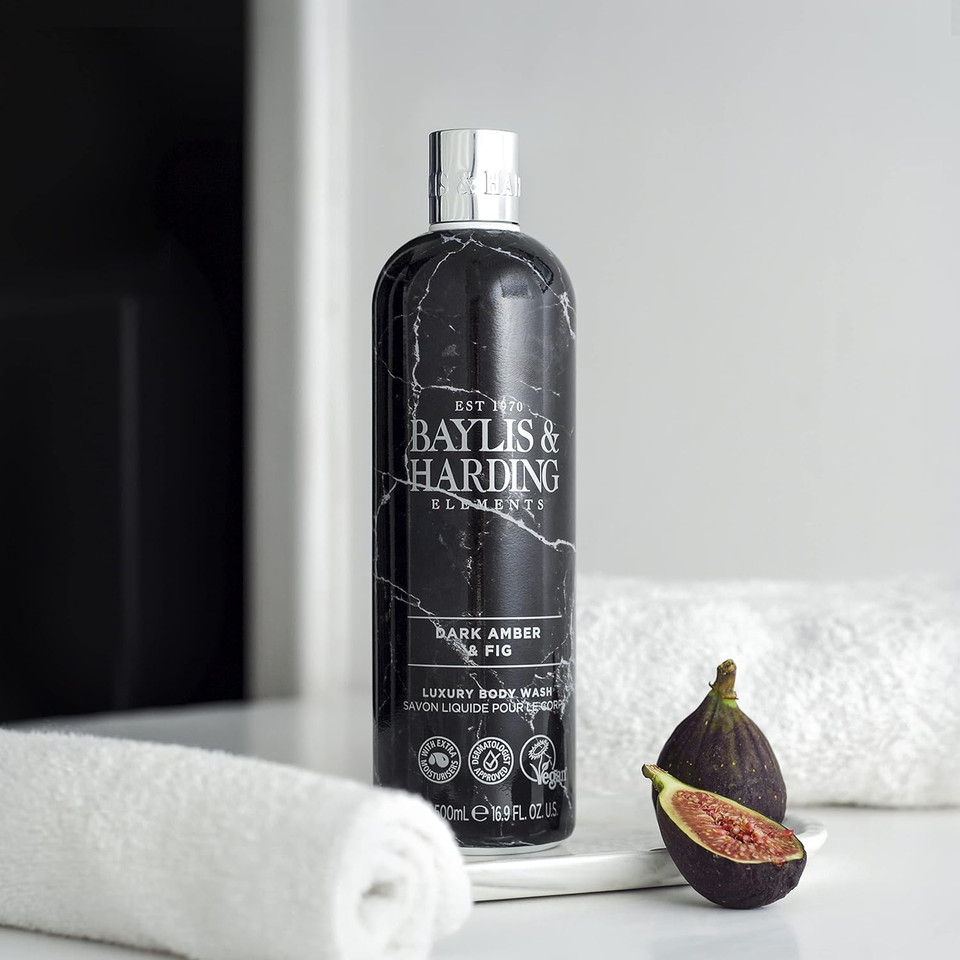 Baylis & Harding Elements Dark Amber & Fig Luxury Body Wash, 500 Ml (Pack Of 4) - Vegan Friendly
Color: Dark Amber & Fig Body Wash
