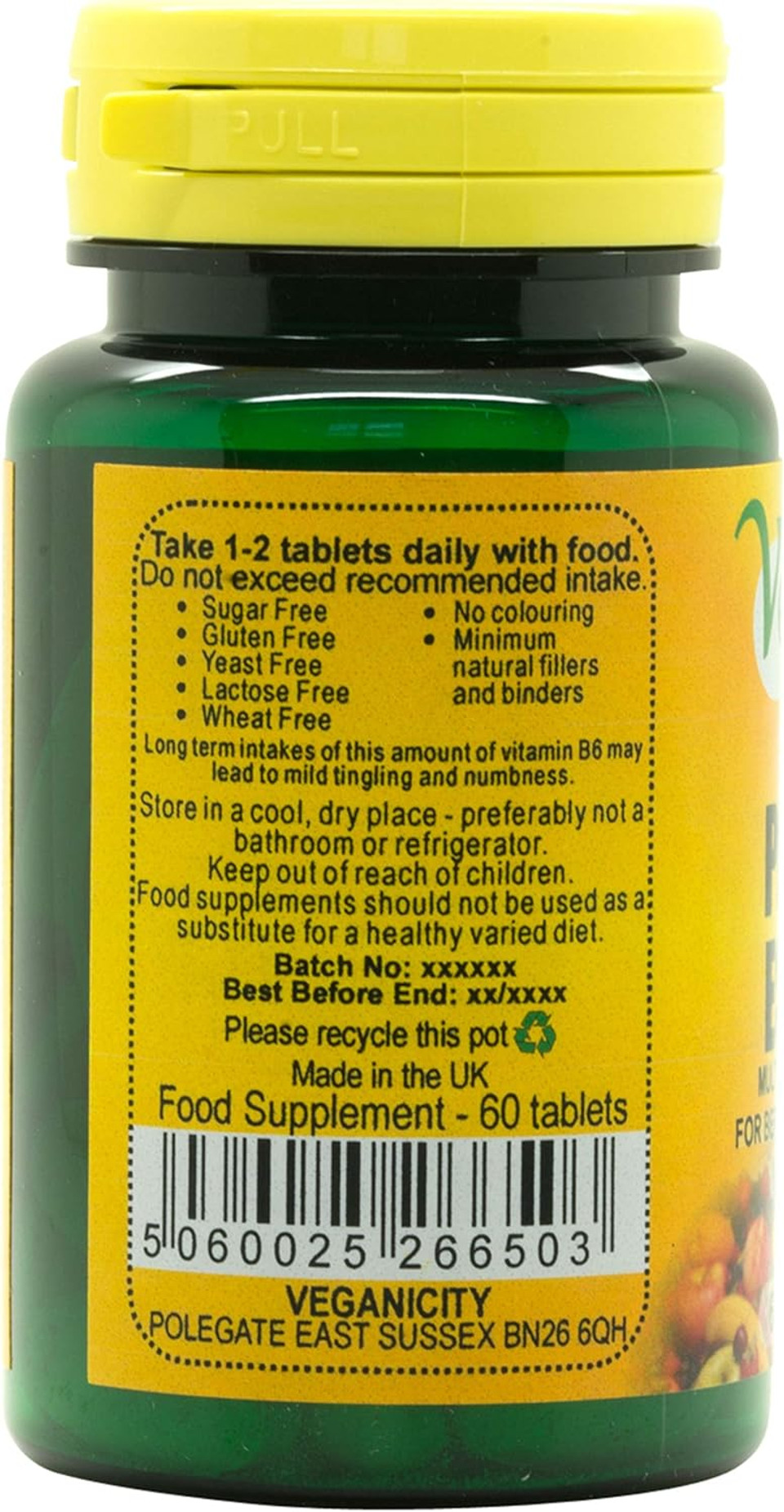 Veganicity Pregnancy Essentials Multivitamin : Women's Health Supplement : 60 Tablets, in a Planet-Friendly 99% Recycled Pot