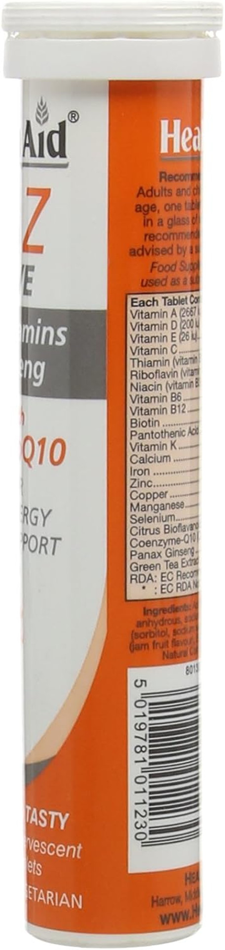 HealthAid A to Z Multivitamin Effervescent Vegetarian Tablets, Pack of 20 Tablets