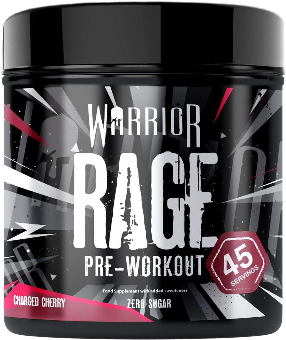 Warrior, Rage - Pre-Workout Powder - 392G - Energy Drink Supplement With Vitamin C, Beta Alanine And Creatine Gluconate - 45 Servings (Charged Cherry)