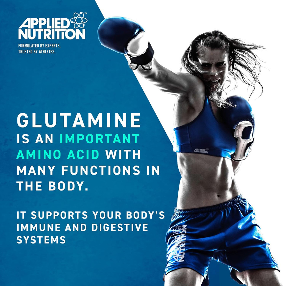 Applied Nutrition Glutamine 4K - L Glutamine 4000 Mg Per Serving, Restore Amino Acid Levels (120 Capsules - 30 Servings)
