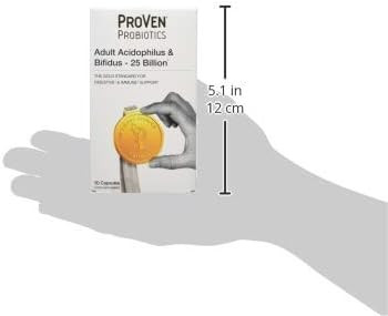 Pro-Ven Probiotics Adult Digestive Supplement Vegan Acidophilus & Bifidus 25 Billion Cfu Capsules Multi-Strain High Strength Friendly Bacteria 30 Capsules - Uk Made