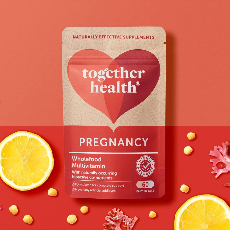 Pregnancy Multi Vitamin And Mineral  Together Health  Recommended During Conception, Pregnancy & Breastfeeding  Includes 400Mcg Folic Acid  Vegan Friendly  Made In The Uk  60 Vegecaps