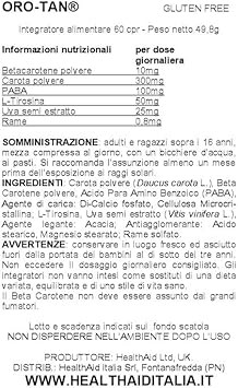 HealthAid OroTan Sun Tanning - 60 Tablets