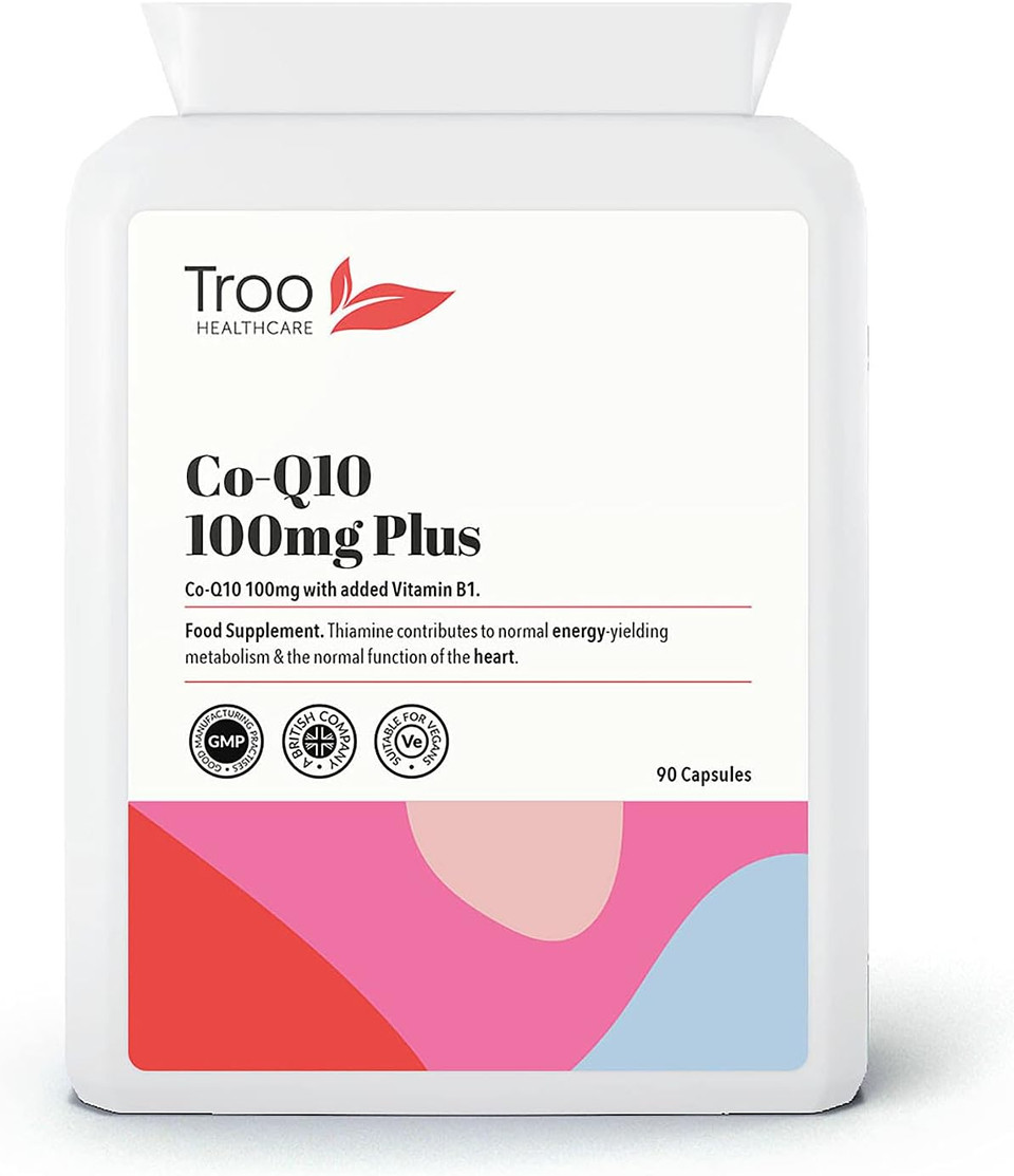 Co-Enzyme Q10 Supplement (Coq10) - 100 Milligrams 90 Vegetarian Capsules - Naturally Fermented Trans Form For High Absorption - Uk Manufactured To Gmp Standards