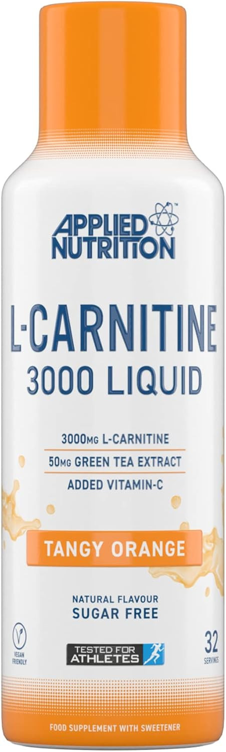 Applied Nutrition L Carnitine 3000 Liquid - L-Carnitine with Green Tea & Vitamin C, Boosts Energy & Weight Management, Vegan (480ml - 32 Servings) (Fruit Burst)
