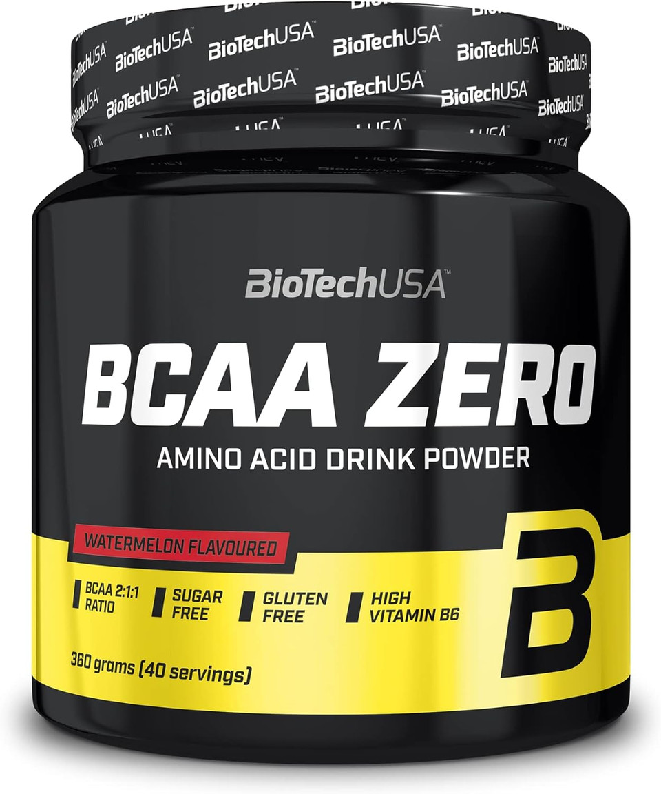 BioTechUSA BCAA Zero - Essential Amino Acid Powder | 6g BCAA with Instant L-Leucine | Vegan | Sugar-Free, Lactose-Free, Gluten-Free, 360 g, Watermelon