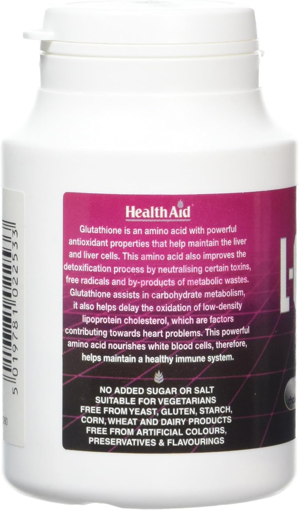 HealthAid L-Glutathione 250mg - 60 Tablets