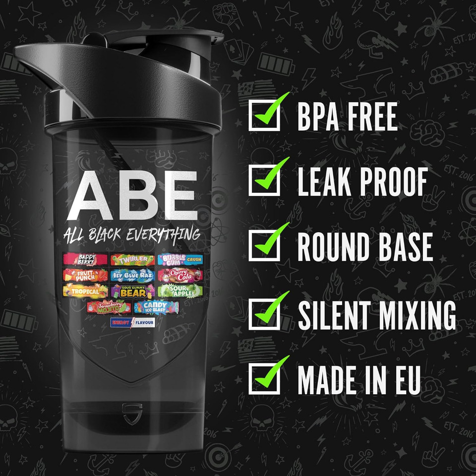 Applied Nutrition Bundle Abe Pre Workout 375G + Abe Black Shaker | All Black Everything Pre Workout Powder, Energy Drink, Physical Performance, Creatine, Beta Alanine, Caffeine (Baddy Berry) Applied Nutrition Bundle Abe Pre Workout 375G + Abe Black Shaker | All Black Everything Pre Workout Powder, Energy Drink, Physical Performance, Creatine, Beta Alanine, Caffeine (Baddy Berry)