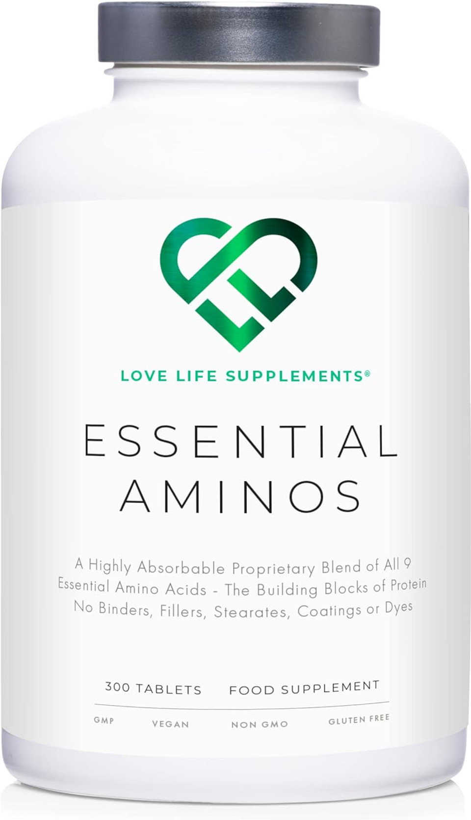 Essential Amino Acids - All 9 Eaa Amino Acids With All 3 Bcaa'S Plus 6 More Eaas To Build And Repair Muscle | 300 Tablets / 60 Servings | 5-10G Per Serving | High In Leucine And Vegan Friendly