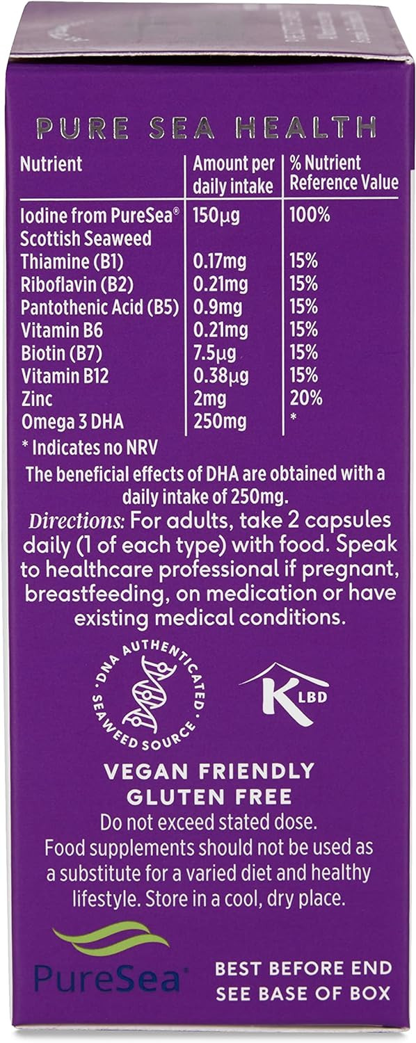 Doctor Seaweed | Focus+ Capsules | 1 Month Supply | Organic Scottish Seaweed With Vitamins