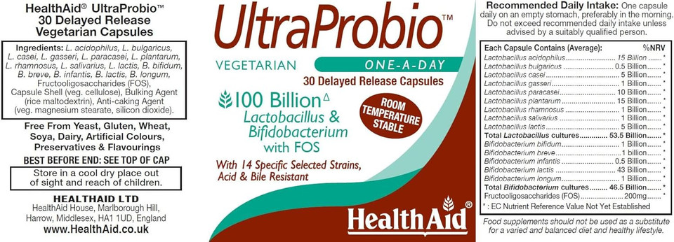 Healthaid Ultra Probio 30 Vegan Capsules - Pack Of 30