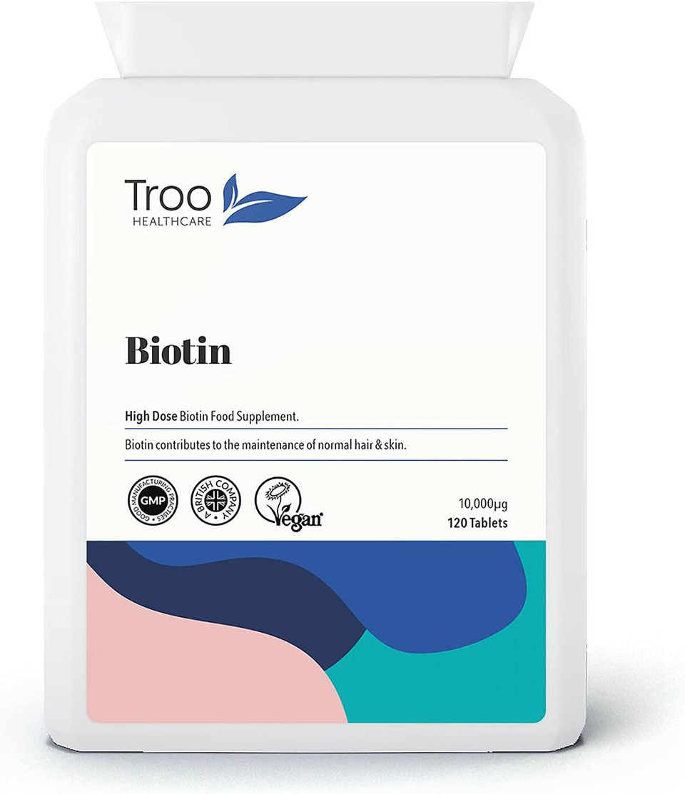 Biotin 10000µg Supplement - 120 High Strength 10000 Mcg Vitamin B7 Tablets For Hair Skin And Nail Support - Uk Manufactured To Gmp Standards - 4 Month Supply