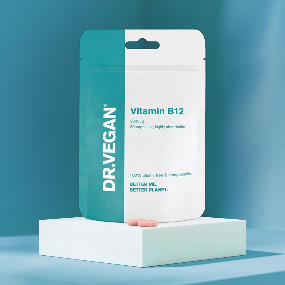 Dr.Vegan Daily Vitamin B12, 2000Ug | 30 Vegan Capsules | One-A-Day