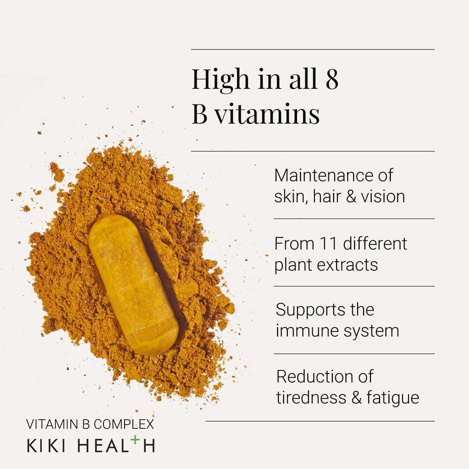 KIKI Health Plant-Based Vitamin B Complex Including B1, B2, B3, B5, B6, B7, B9, and B12 | Essential Vegan-Friendly B Vitamins for Optimal Health and Energy Support | 30 Vegi Capsules Water Extracted KIKI Health Plant-Based Vitamin B Complex Including B1, B2, B3, B5, B6, B7, B9, and B12 | Essential Vegan-Friendly B Vitamins for Optimal Health and Energy Support | 30 Vegi Capsules Water Extracted
