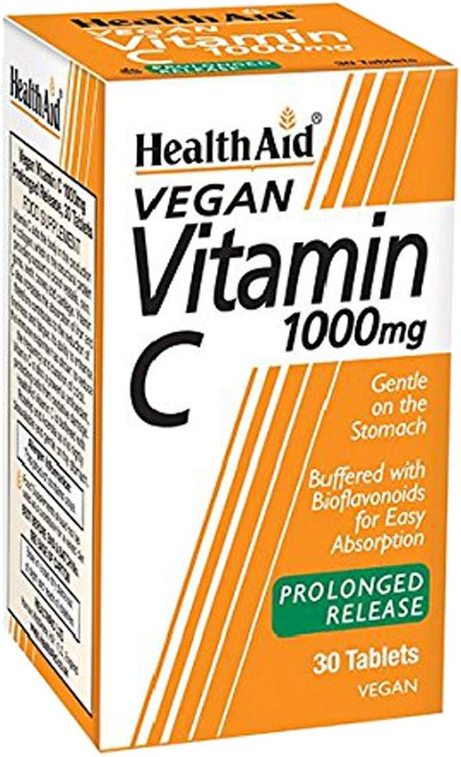 HealthAid Vitamin C 1000mg - Prolong Release - 30 Vegan Tablets
