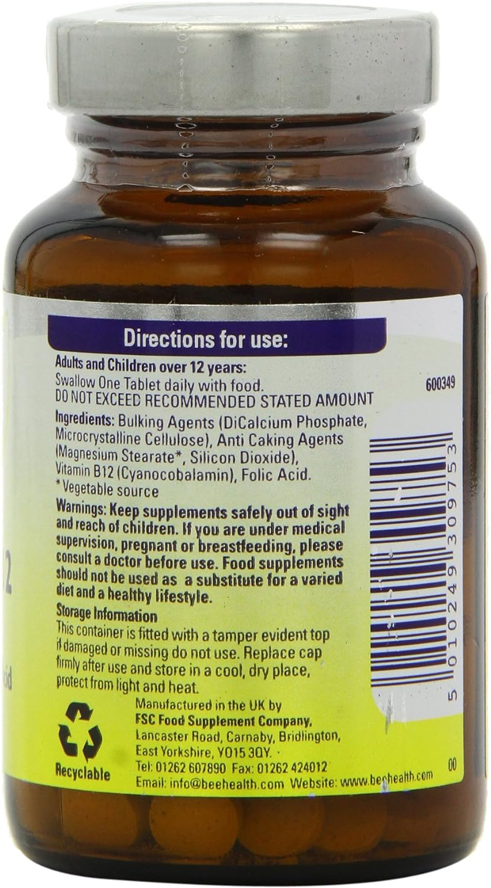 Fsc 1000Ug Vitamin B12 - Pack Of 90 Tablets