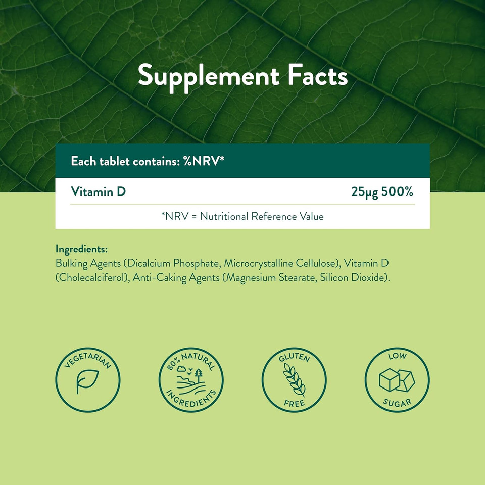 Holland & Barrett Vitamin D3 1000 I.U 25Ug 240 Tablets