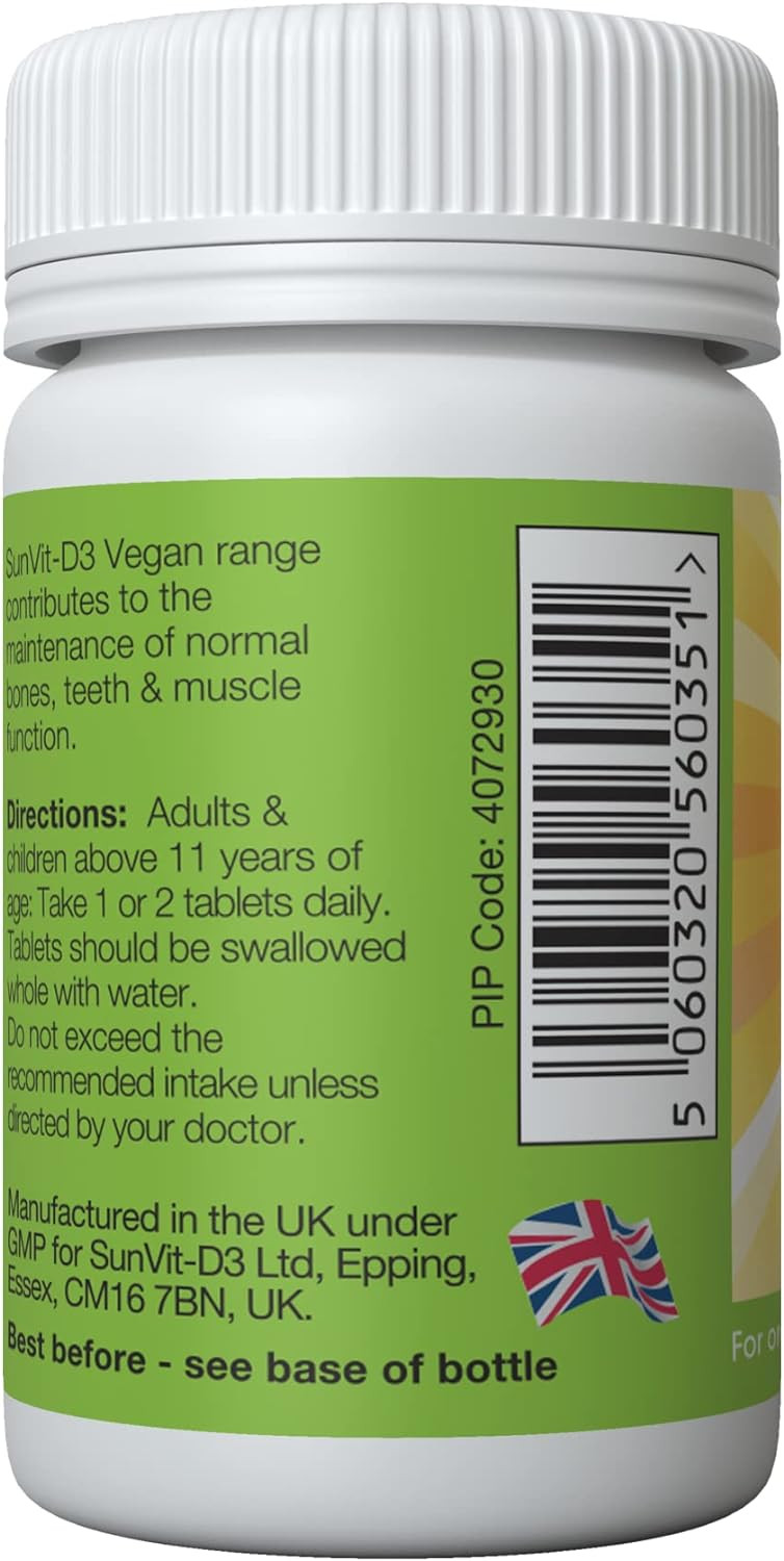 Vegan Lichen D3 1000Iu (60 Daily Tablets)

Size: 60 Count (Pack Of 1)
