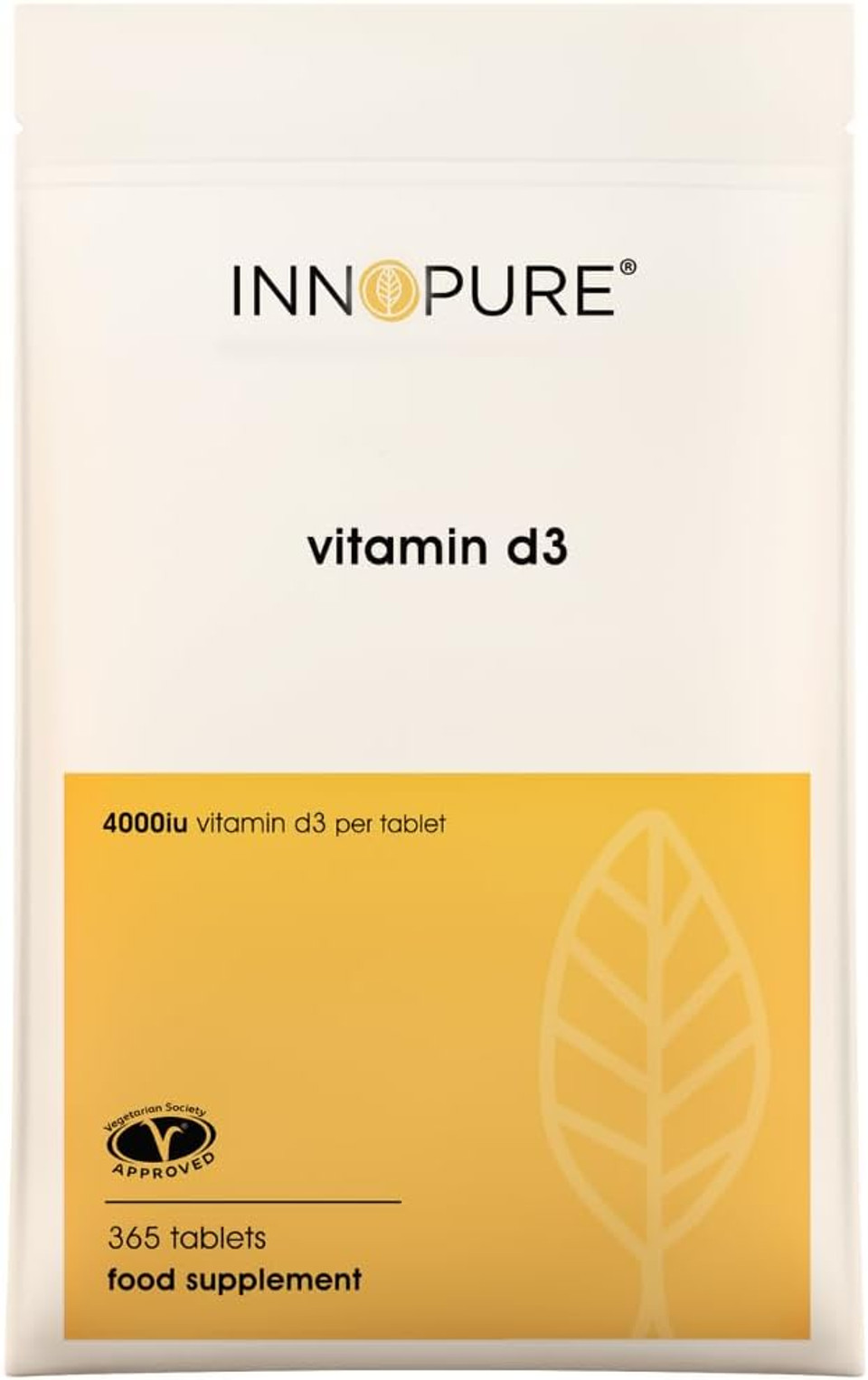 Innopure Vitamin D Tablets 4000 Iu - 1 Year Supply Of D3 Vitamins (365 Vit D Micro Tablets) High Strength Vitamin D Supplement - Vegetarian Society Approved, Uk Made