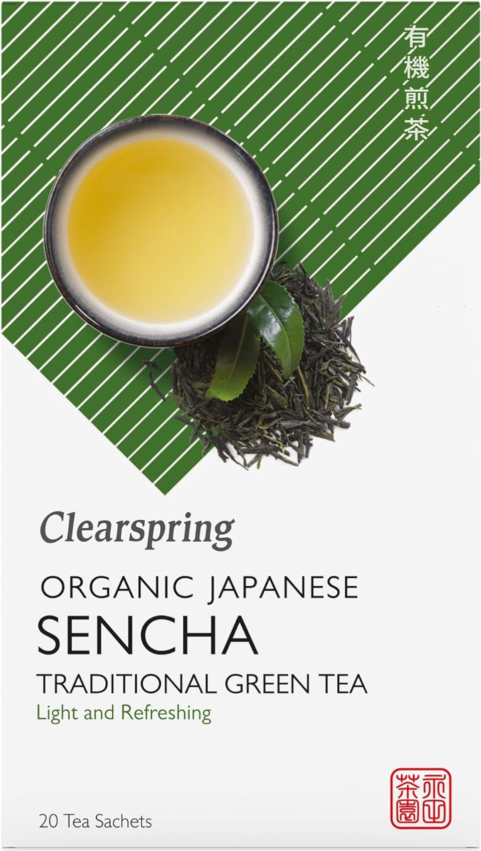 Clearspring Organic Japanese Sencha, Traditional Green Teabags, 0.316 Kg, Pack Of 4
