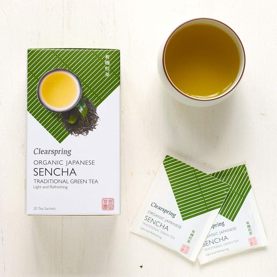 Clearspring Organic Japanese Sencha, Traditional Green Teabags, 0.316 Kg, Pack Of 4