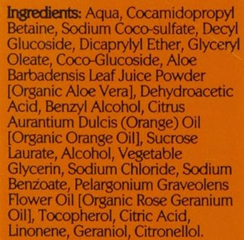 Roots & Wings Organic Balancing Sweet Orange And Rose Geranium Shampoo 250Ml