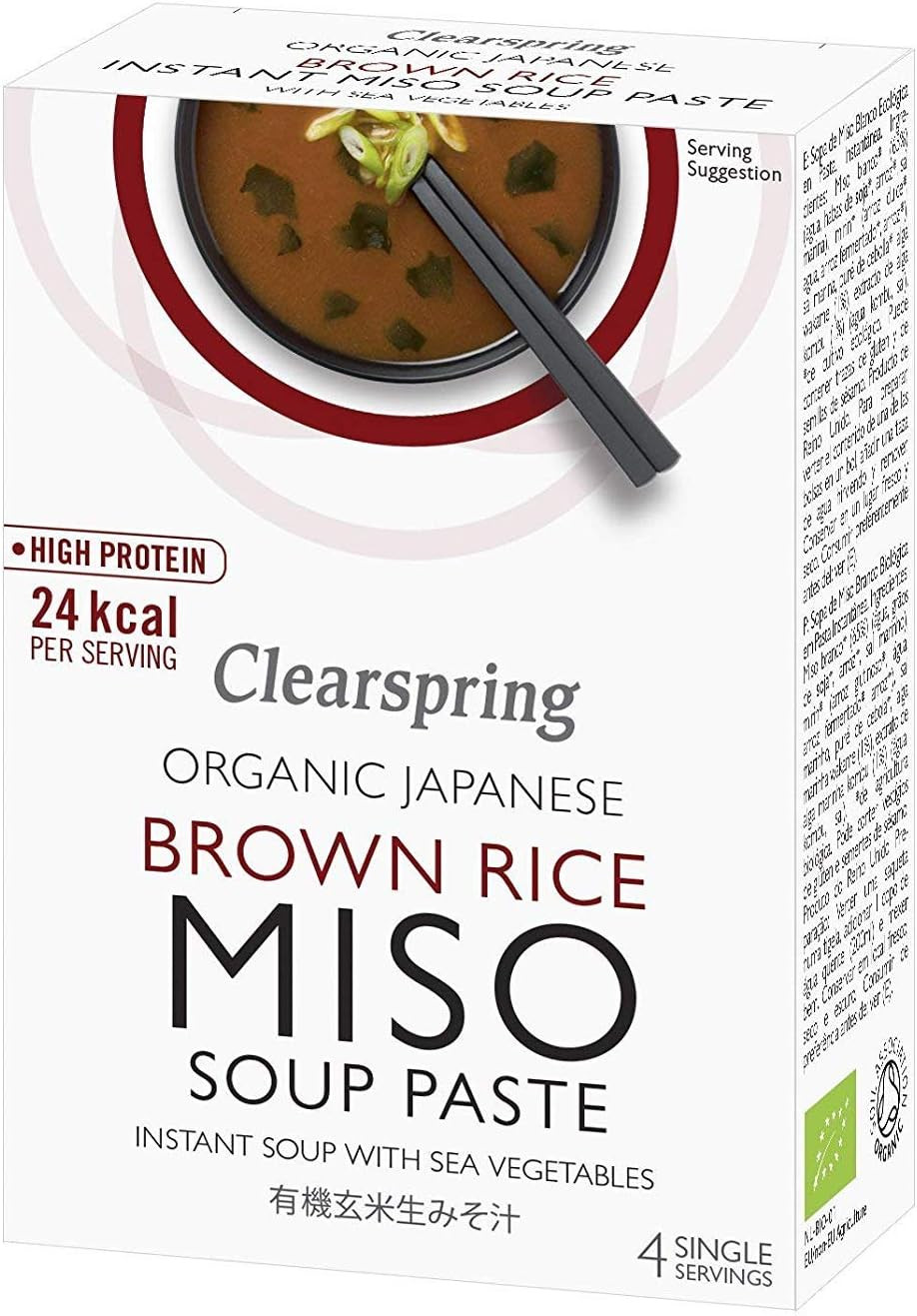 Clearspring Organic Japanese Instant Brown Rice Miso Soup Paste, 60 g