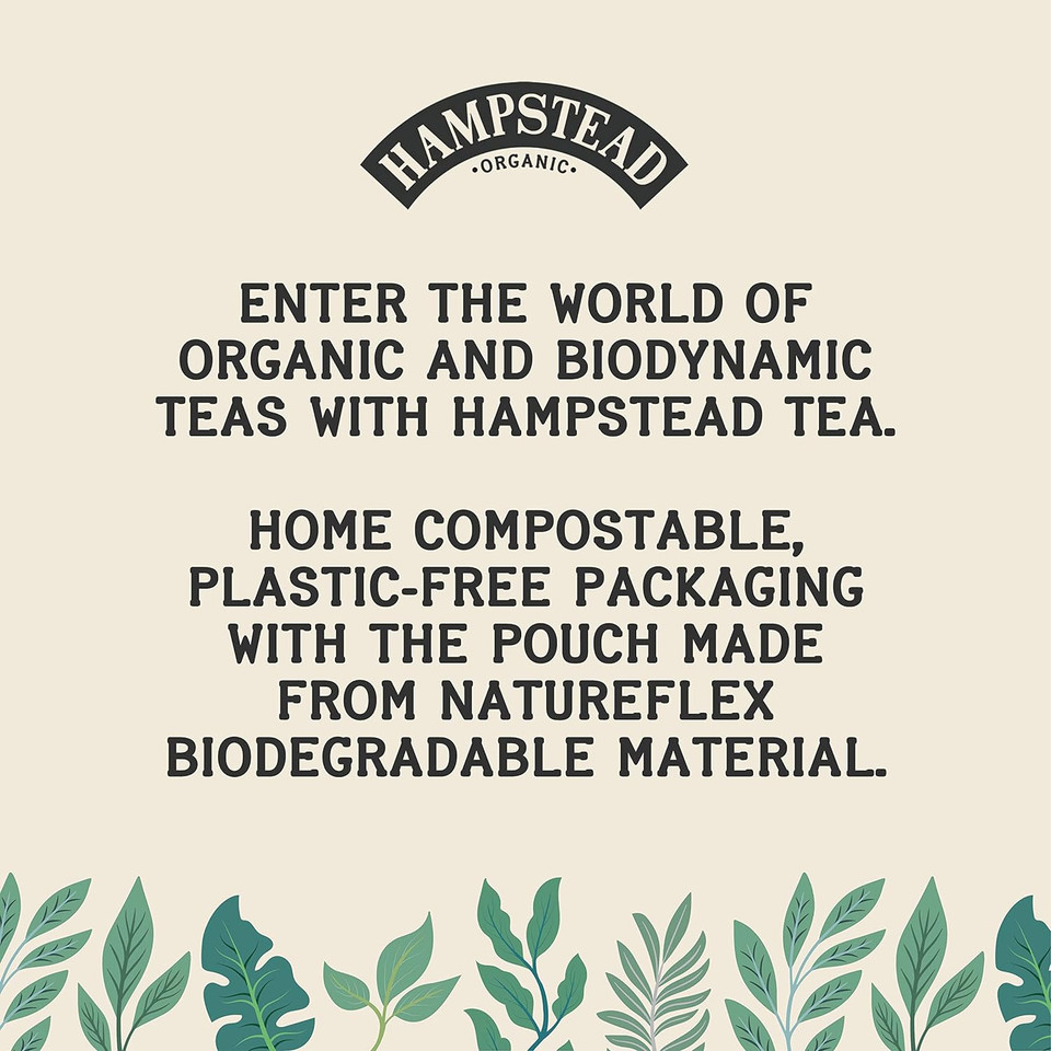 Hampstead Organic Darjeeling Loose Leaf Tea 100 G (Pack Of 6) | Plastic Free | 100% Organic