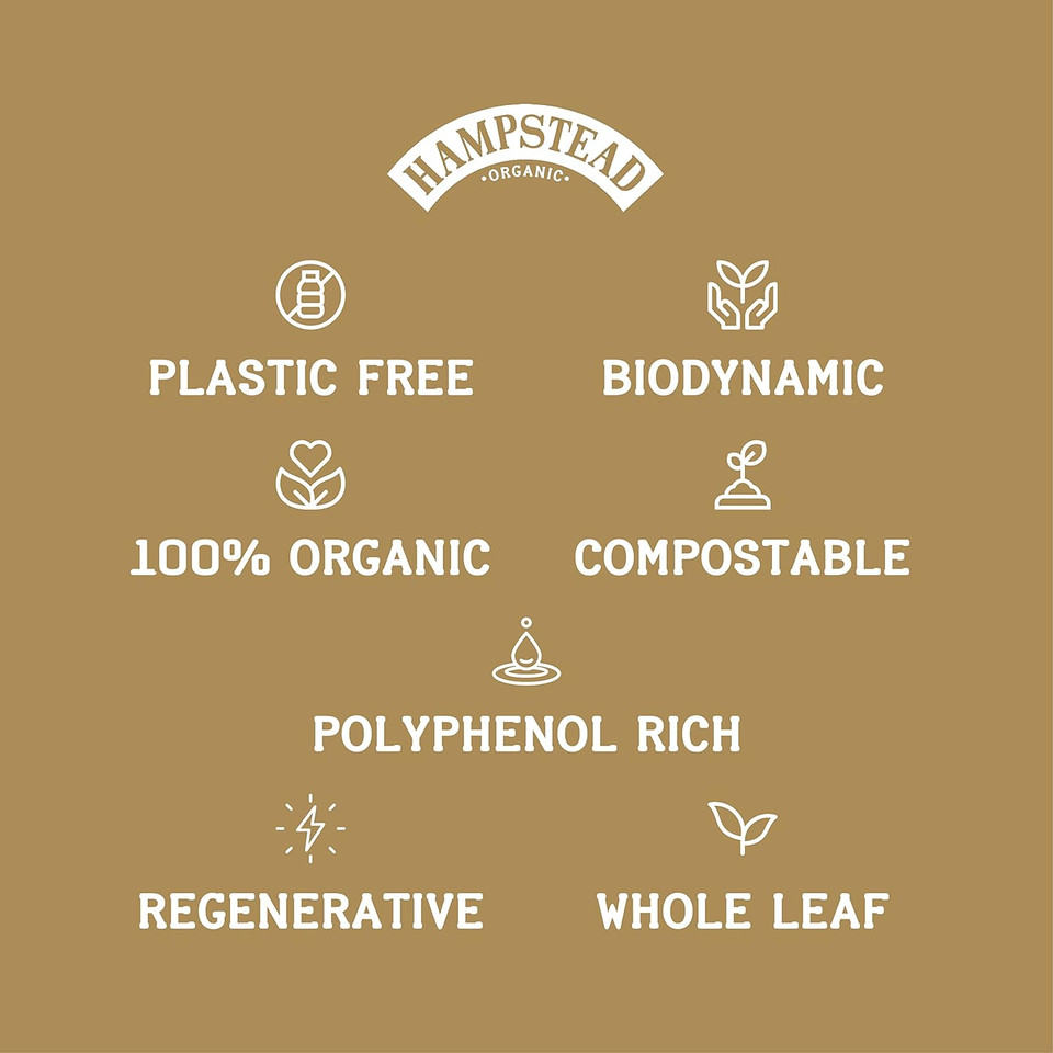 Hampstead Organic Darjeeling Loose Leaf Tea 100 G (Pack Of 6) | Plastic Free | 100% Organic