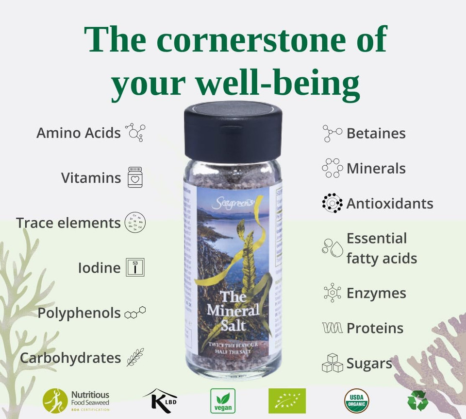 Seagreens, Seaweed & Sea Salt, The Mineral Salt (75g)