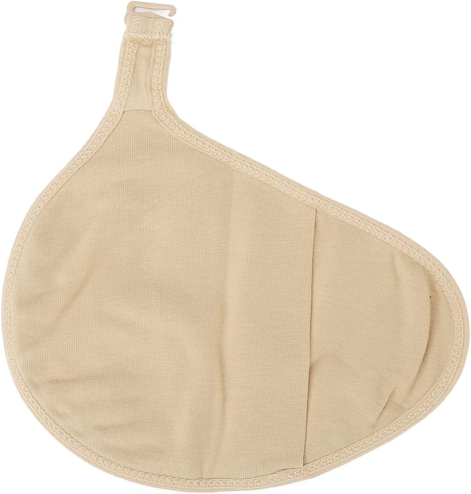 Silicone Breast Protective Pocket For Mastectomy, Breast Protective Case With Spiral Hook Portable Prosthesis Breast Protect Bag L (Right)