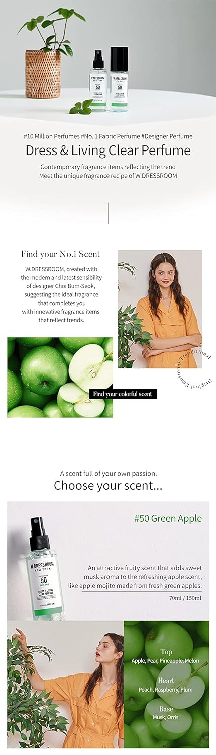 W.Dressroom No.50 Green Apple Dress & Living Perfume (5.28 Oz)5.28 Fl Oz (Pack Of 1)