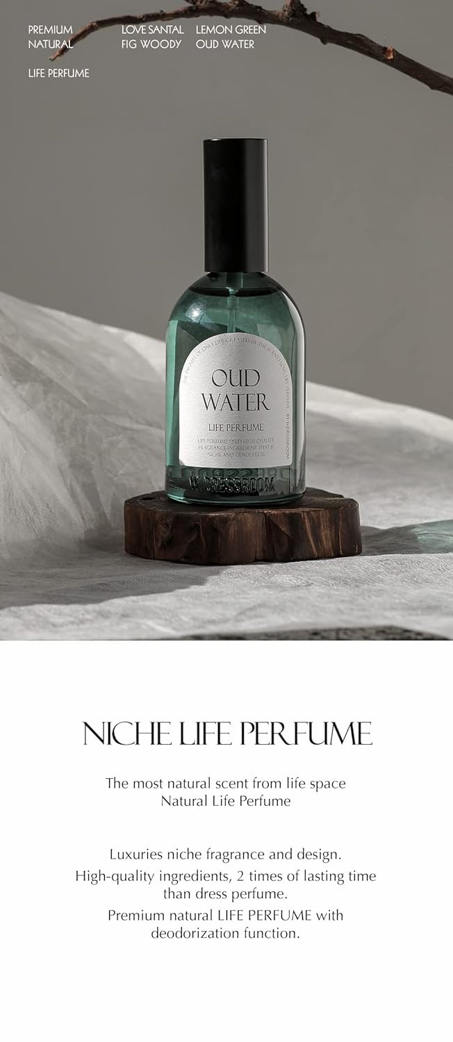W.Dressroom Premium Natural Life Perfume (3.38 Fl Oz/100Ml) (Oud Water)