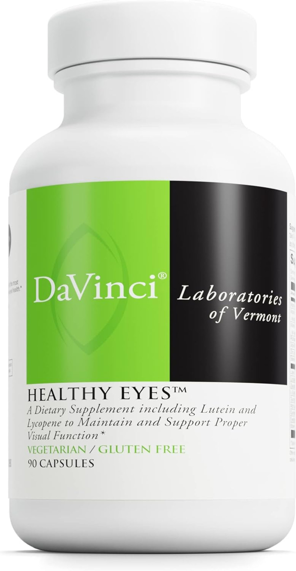 DAVINCI Labs Healthy Eyes - Dietary Supplement to Maintain Healthy Visual Function and Support Eye Health* - with Vitamins, Minerals, Lutein, Lycopene, Zeaxanthin and More - 90 Vegetable Capsules