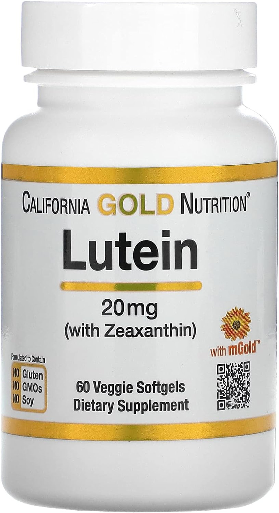 Lutein with Zeaxanthin, 20 mg, 60 Veggie Softgels, California Gold Nutrition