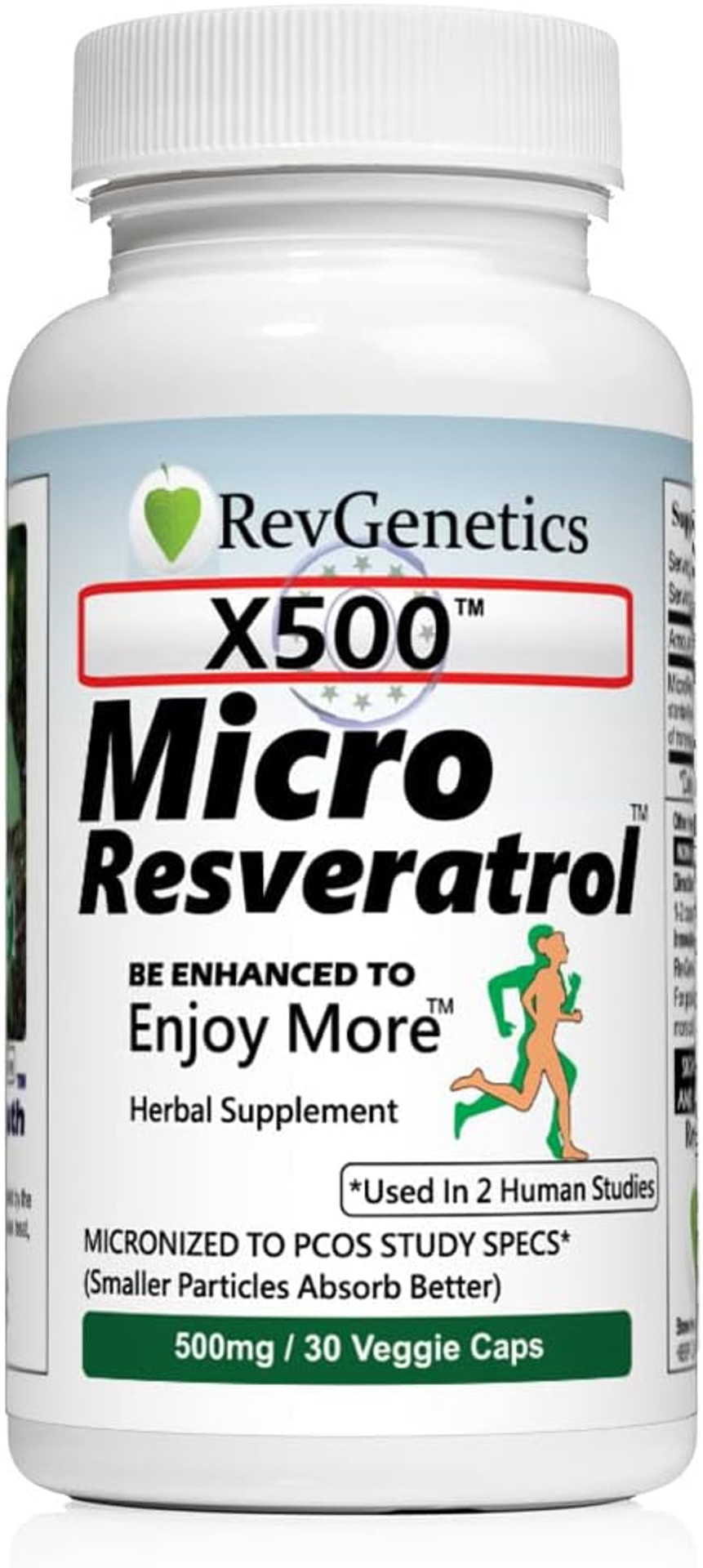 X500: Pure Resveratrol 500mg - Pure Trans-Resveratrol