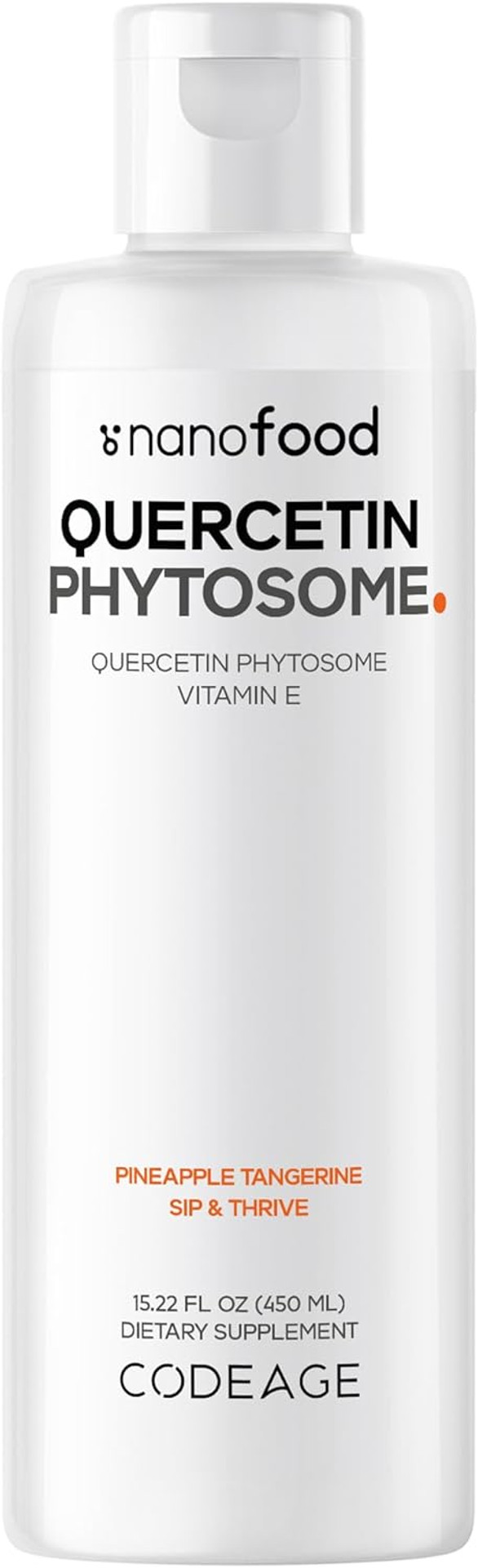 Codeage Liquid Quercetin Phytosome Supplement, Quercetin 1000 Mg Dihydrate, 3-Month Supply, Immune Support, Sophora Japonica, Vitamin E, Liposomal Delivery, Vegan, Non-Gmo, 15.22 Fl Oz