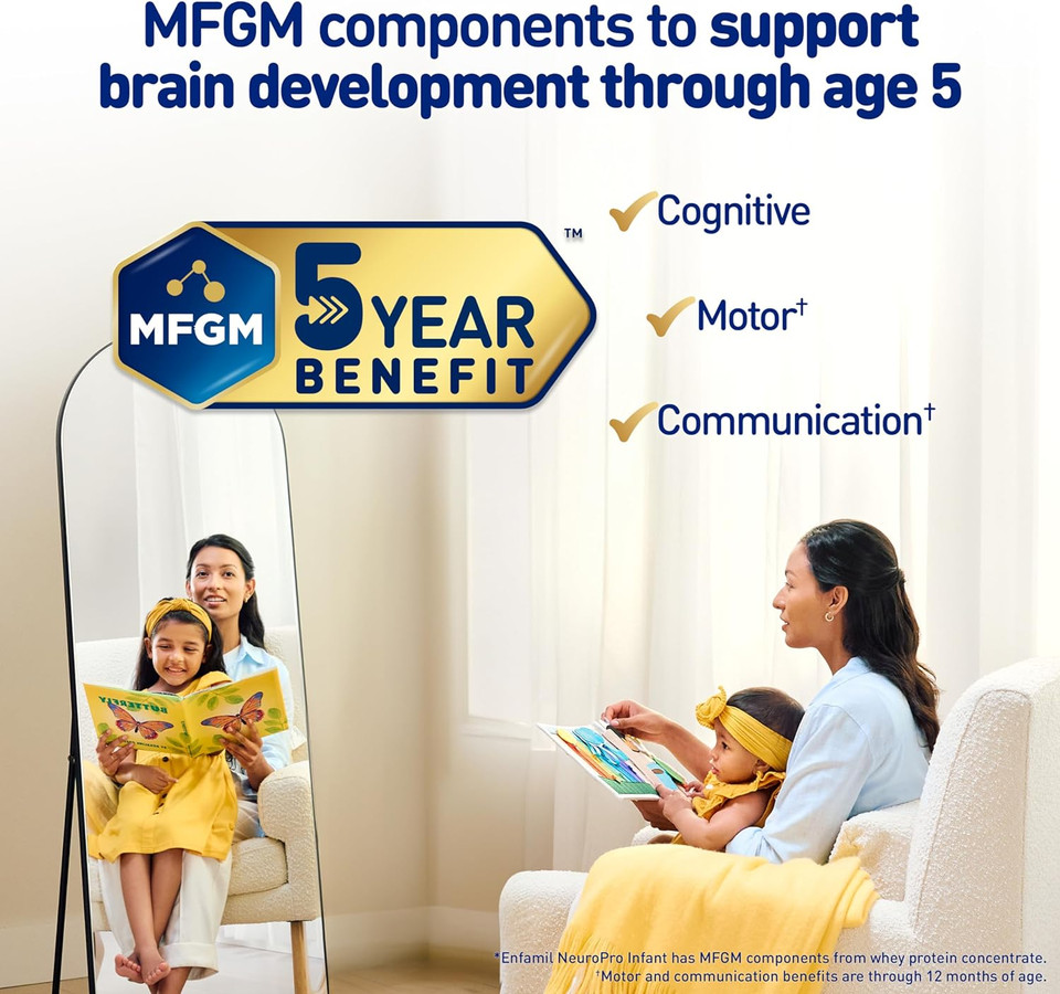 Enfamil Neuropro Baby Formula, Milk-Based Infant Nutrition, Mfgm* 5-Year Benefit, Expert-Recommended Brain-Building Omega-3 Dha, Exclusive Humo6 Immune Blend, Non-Gmo, 32 Fl Oz